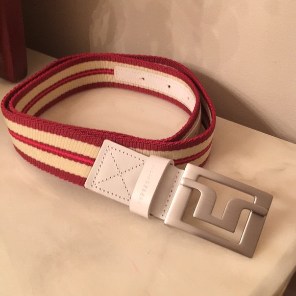 J.LINDEBERG Slater 40 Striped Webbing Dark Red - Picture 8 of 9